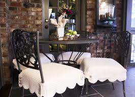 What a cute slipcover and it looks relatively easy! How To Make Dining Room Chair Slip Covers
