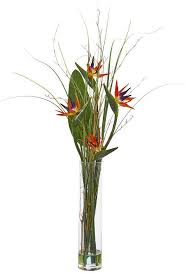 Nearly Natural Bird Of Paradise And Greens Artificial Arrangement Flower Vase Arrangements Large Flower Arrangements Tall Vase Arrangements