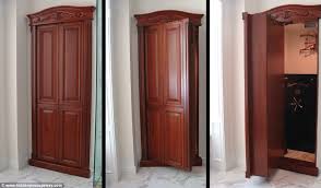 Closet with hidden safe room my customer had a modest size walkin closet with an l shape. Real Life Panic Rooms For The Rich And Famous Hidden Chambers Behind Fireplaces Bookcases And Even Inside A Narnia Like Wardrobe Daily Mail Online