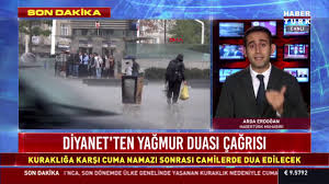 Diyanet i̇şleri başkanlığı'nca, son dönemde yaşanan kuraklık nedeniyle yarınki cuma namazı hutbesinde suyun tasarruflu kullanımına dikkat çekilerek, namaz sonrası tüm camilerde yağmur duası yapılacak. Diyanet Ten Yagmur Duasi Cagrisi Youtube