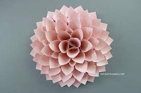 Texture Paper Dahlia 10 Dahlia Wall Decor Etsy Paper Dahlia Wedding Wall Decorations Origami Gifts
