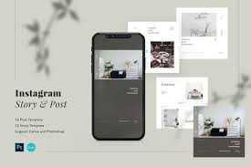 Just drop your footage in the your video here sequence and you're ready to play out your vertical video. Minimalist Business Instagram Post Story Template In Social Media Templates On Yellow Images Creative Store