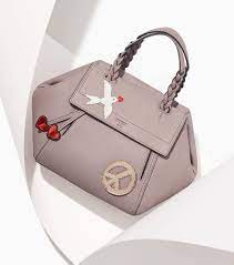 Tory Burch Peace Embellished Half Moon Small Leather Satchel In French Gray Gray Lyst