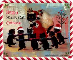 Happy Black Cat Catmus Christmas Blackcatsrule Christmas Cats Black Cat Art Black Cat