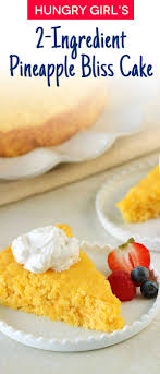 Low Calorie 2 Ingredient Pineapple Cake Recipe Pineapple Cake Recipe Hungry Girl Desserts Low Calorie Desserts