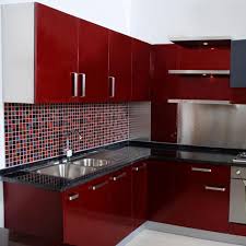 red high gloss kitchen cabinet door
