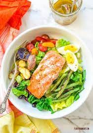 Grilled Salmon Nicoise Salad Salmon Recipes Salmon Nicoise Salad Healthy Salad Recipes