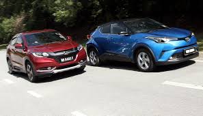 battle of the compact suvs honda hr v versus toyota c hr