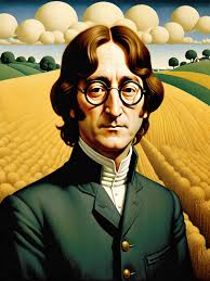John Lennon in the style of Vermeer