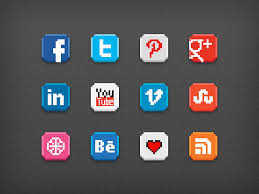 8 Bit Social Icon Pack Pixel Art Tutorial Social Icons Social Media Icons Free