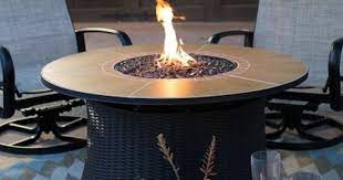 Red Ember Meridian 43 In Round Propane Fire Pit Outdoor Fire Pit Round Propane Fire Pit Fire Pit