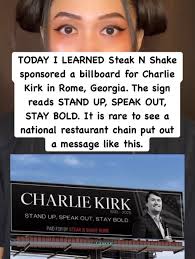 Steak n Shake sponsored placement of this billboard. Will you visit them  again?