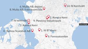 Karta Har Ar Skanes Mest Fororenade Platser Svt Nyheter