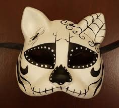 Cat day of the dead. Day Of The Dead Cat Mask Halloween And Day Of The Dead Masks