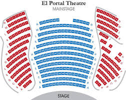 el portal theatre mainstage seating chart theatre in la