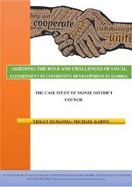 Pdf) Assessing The Role And Challenges Of Local Government In Community  Development In Zambia