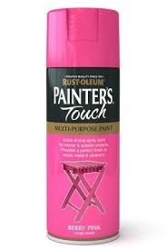 Painters Touch Rust Oleum Multi Purpose Aerosol Spray Paint 400ml Berry Pink Gloss 1 Pack