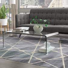 Tangkula glass coffee table, 42.5 l × 20 w ×14 h, acrylic coffee table, clear tempered glass coffee table, international occasion tea table, waterfall table with rounded edges (clear glass) 4.8 out of 5 stars 848 Clear Coffee Tables That Will Make Your Living Room Look Special