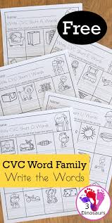 These are considered the simplest words and the starting point of many phonics programs (after some work on initial sounds). Cvc Word Family Write The Words No Prep Worksheet 3 Dinosaurs