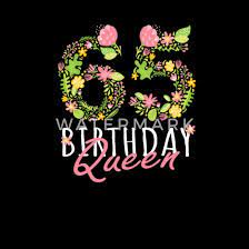 65e Verjaardag Koningin 65 Jaar Oude Vrouw Floral Mannen Premium Hoodie Spreadshirt