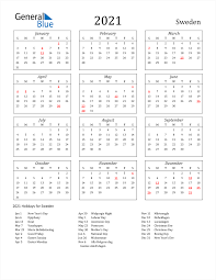 Number of weeks in 2021 year is 52 weeks 29 weeks passed in 2021 year excluding current week #30 22 weeks left in 2021 year,. 2021 Sweden Calendar With Holidays