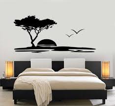 Wall Vinyl Decal Nature Jungle Sun Clouds Birds Sunset Amazing Art Decor 1425dz Products 1425dz Amazing Sanat Dekor Duvar Cikartmalari Klasik Dekorasyon