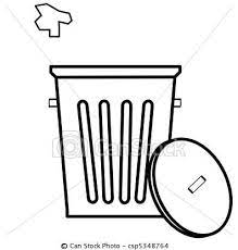 Stock Illustration Garbage Can With Litter Being Tossed In Stock Illustration Royalty Free Illustrations Stock Clip Art Icon Garbage Can Litter Canning