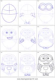 How To Draw Bob From Minions Step By Step Png 751 1107 Minion Drawing Easy Disney Drawings Disney Drawing Tutorial
