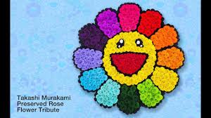 Signed and numbered 214/300, circa 2010. Takashi Murakami Preserved Rose Flower Tribute Jet Fresh Flower Distributors