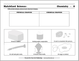 Chemistry Worksheets Chemical And Physical Changes Chemical Changes Science Worksheets