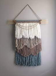 Bohemian macrame wall hanging diy craftsy blogs meaning. Fiber Art Wall Hanging Macrame Tapestry Wall Decor Yarn Etsy Diy Wall Hanging Yarn Yarn Wall Hanging Yarn Hanging