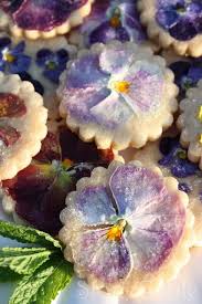 Pansy Shortbread Cookies Shortbread Cookies Food Pansies