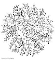 The free coloring pages for adults are tried & true and are a little different from the other coloring sheets on this list. Flower Coloring Book Pages Coloring Pages Printable Com