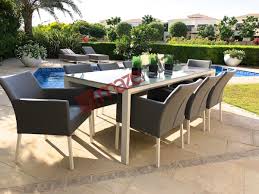 The Savage Dining Set Is Available With 4 6 Or 8 Comfortable Seats Upholstered In Sunbrella Outdoor Fabric Dining Set Outdoor Furniture Sets Outdoor Furniture