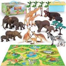 Founded in 1889, the smithsonian's national zoo sits on 163 acres in the heart of washington, d.c.'s rock creek park and is home to 2,700 animals representing more than 390 species. Buy Animal Toy For Toddlers Zoo Animals Figures Play Set With Activity Play Mat And Trees Realistic Jungle Animal Figurines Mom Baby Animal Set With Elephant Giraffe Zebra Toy For Kids 24 Pieces