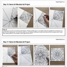 Easy No Fold Name Art Mandala Art Project By Kickstart My Art 343 x 350 jpeg 41 kb. easy no fold name art mandala art project