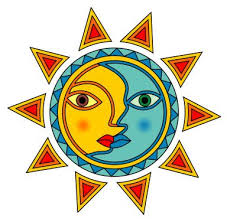 She represents cooling, calming, instinct, reflection, mystery, emotion, and the dream world. 130 Mexican Sun Ideas Sun Art Sun Moon Stars Moon Art