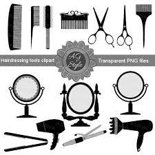 Vintage Hair Tools Clipart Barber Tools Clipart Hairdressing Tools Clipart Hair Accessories Scrapbook Suppli Hair Tools Barber Tools Vintage Hairstyles