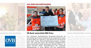 Darüber hinaus bietet es viele weitere. Vr Bank Unterstutzt Brk Prien Ovb Heimatzeitungen
