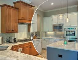 The layout was so poor you couldn't bend between the counter and island. Cabinet Color Change N Hance Of Brevard County