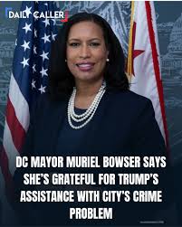 Hell may have frozen over- Democratic Mayor of DC is grateful of President  Trump? https://dailycaller.com/2025/08/27/dc-mayor-muriel-bowser -grateful-trumps-assistance-with-citys-crime-problem/