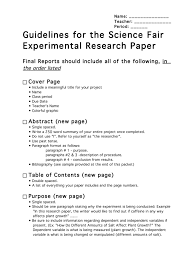 A biological research paper is a form of communication in which the investigator succinctly presents and interprets data collected in an investigation. Help With Science Fair Research Papers Thesis And Essay