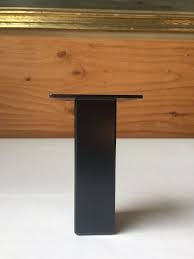 1 1 2 Square Powder Coated Matte Black Furniture Leg Custom Made By Ferrous Hardware Metal Furniture Legs Furniture Legs Metal Furniture