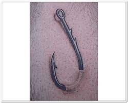 Fish Hook Tattoo To Go On My Neck Needs Some Line Included Fishing Hook Tattoo Hook Tattoo Tattoos