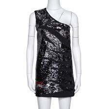 Dress lillka outfit sims 4 the sims resource tsr. Roberto Cavalli Black Knit Sequined One Shoulder Mini Dress S Roberto Cavalli Tlc