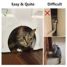 Click the button below to start a subscription and gain access to these features. Cats Hidden Litter Box In Basement Laundry Room Easy To Install Slowton Cat Door Pet Door For Cats Interior Door 2 Way Kitty Hole Shape Pass Fits Hollow Core Glass Solid Door