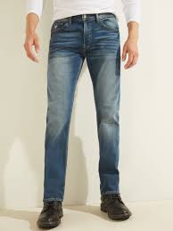 Lr scoop men's casual stretch denim pants moto quilt zipper fashion solid jeans. Men S Medium Wash Denim Jeans Guess