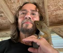 One of our squirrels enjoying there nuts