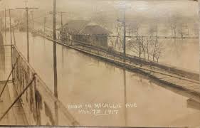 I have been looking for these photos for such a long time. They were buried  in a box. As you can see they are from the March 7th 1917 flood. I guess