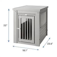 New Age Pet Ecoflex Single Door Furniture Style Dog Crate End Table Antique White 23 Inch Chewy Com In 2020 Furniture Style Dog Crate Dog Crate End Table Crate End Tables